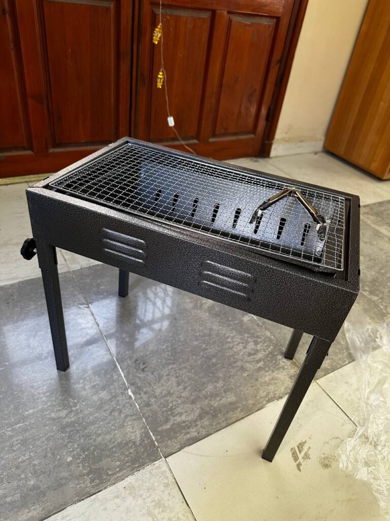 Grand Barbecue Portable Rectangulaire en Acier Inoxydable – Le compagnon parfait pour vos grillades