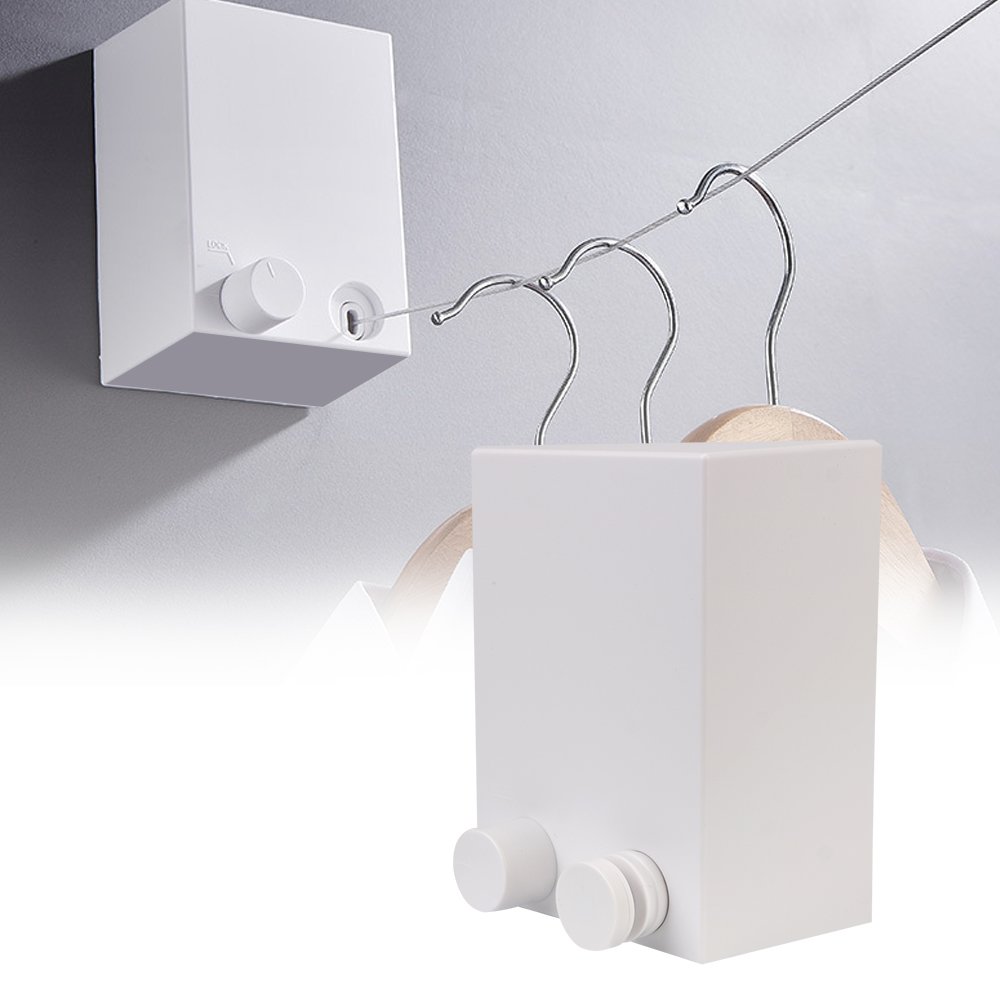 Corde à linge télescopique en inox — Sèche-linge mural