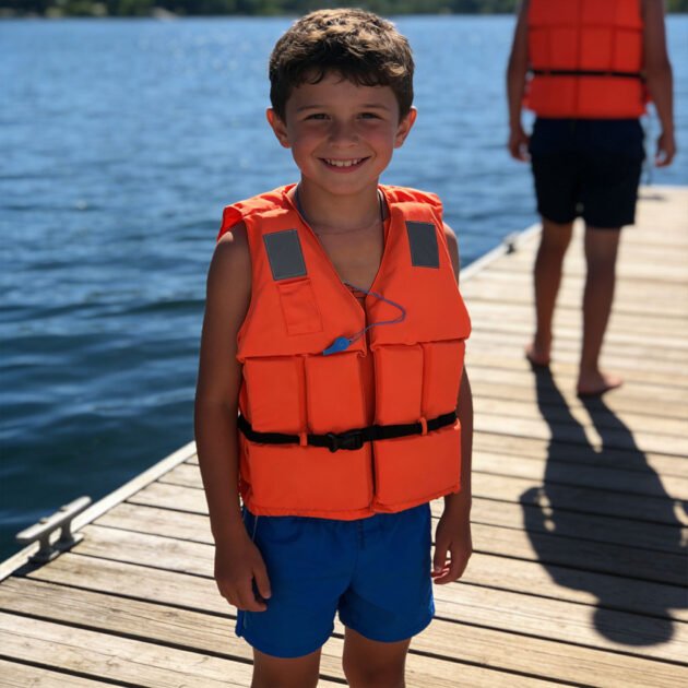 Gilet de Sauvetage Professionnel Haute Flottabilité avec Sifflet – Sécurité Maximale pour Enfants & Adultes