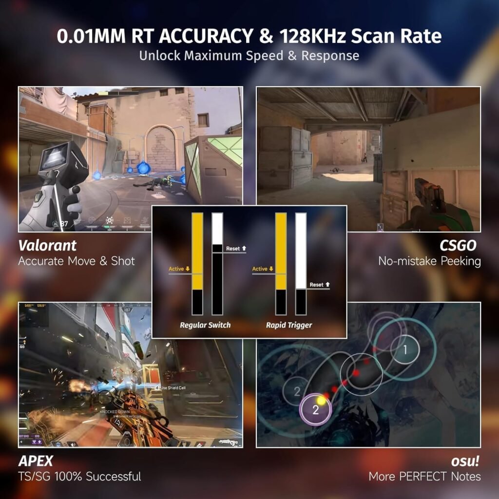 Clavier Gaming Magnétique ATTACK SHARK X68HE 60% Rapid Trigger 8000Hz