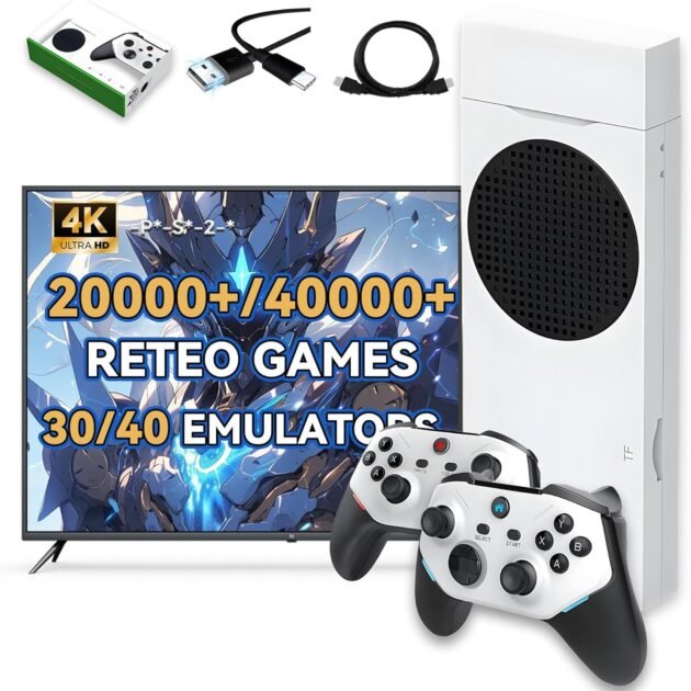 Console Rétro 4K M88 avec 30 000 Jeux et 2 Manettes Sans Fil