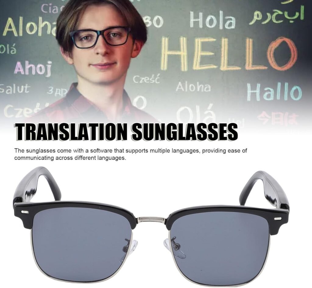 Lunettes connectées Traduction IA & Audio Open-Ear — Communication facilitée