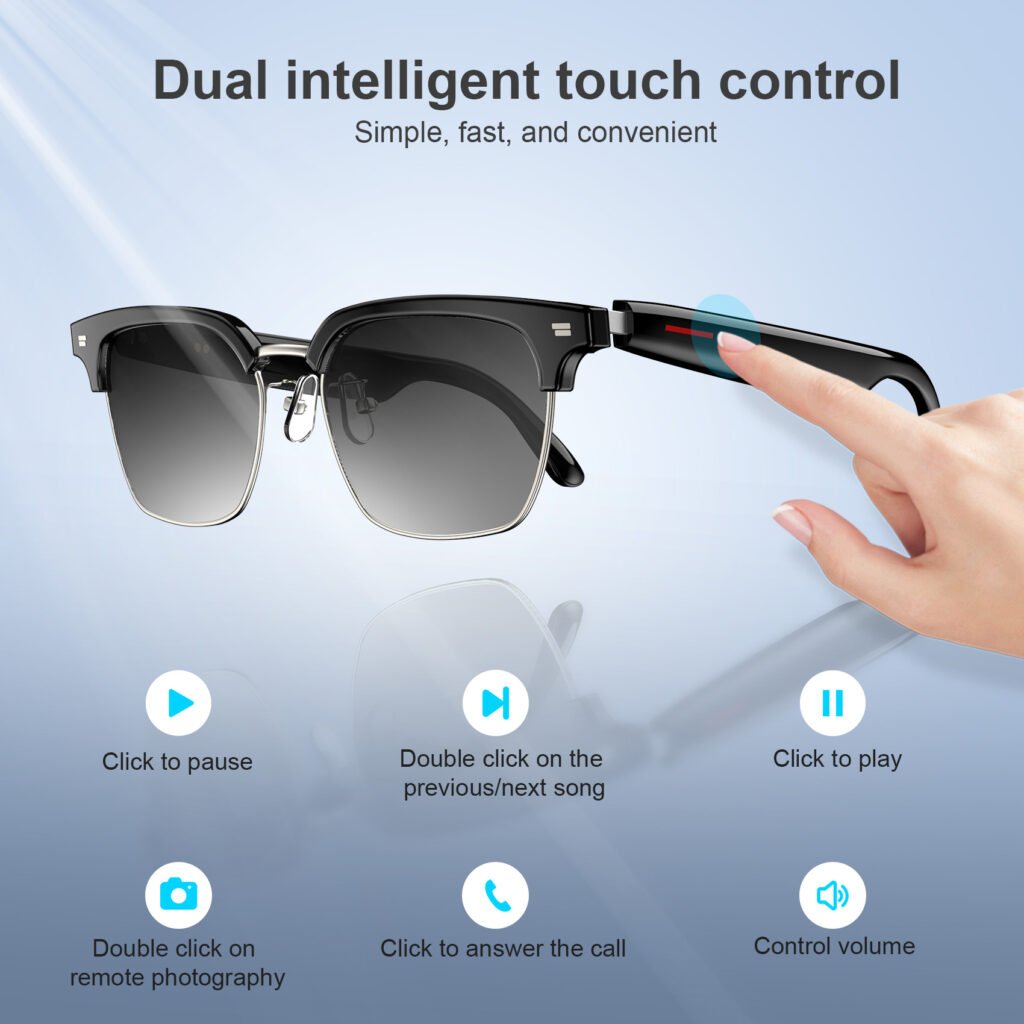 Lunettes connectées Traduction IA & Audio Open-Ear — Communication facilitée