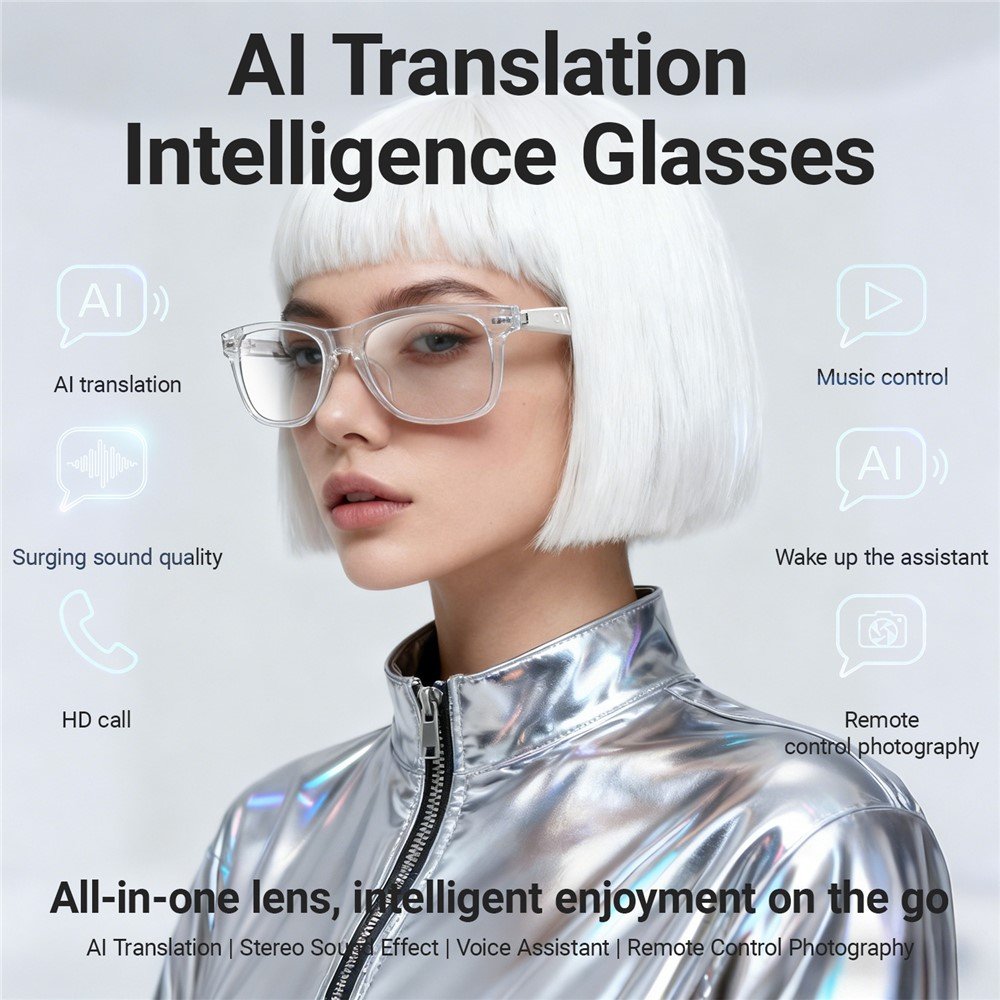 Lunettes Connectées F20 à Traduction IA — Communiquez sans limites