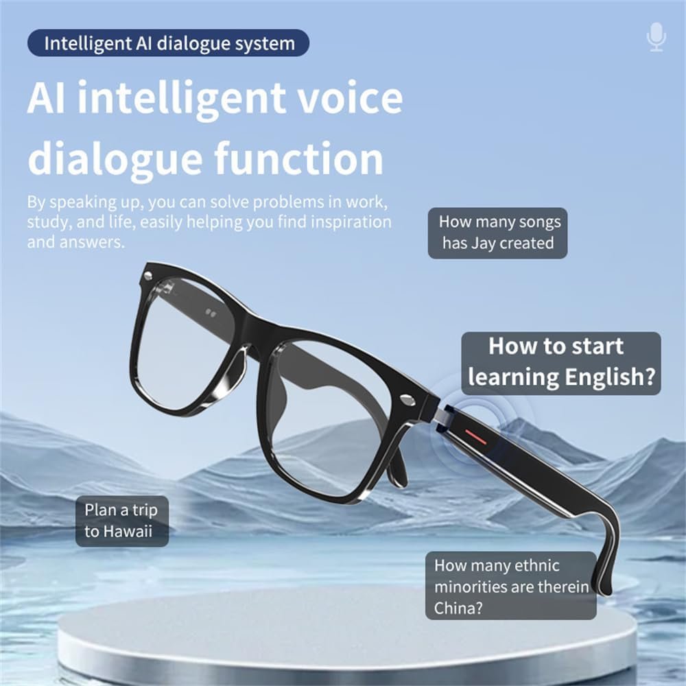 Lunettes connectées Traduction IA & Audio — Communication et confort