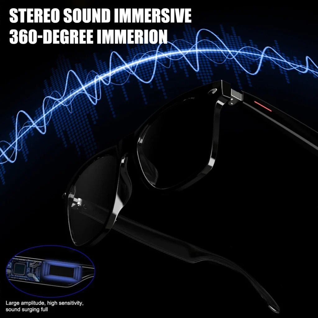 Lunettes connectées Traduction IA & Audio — Communication et confort