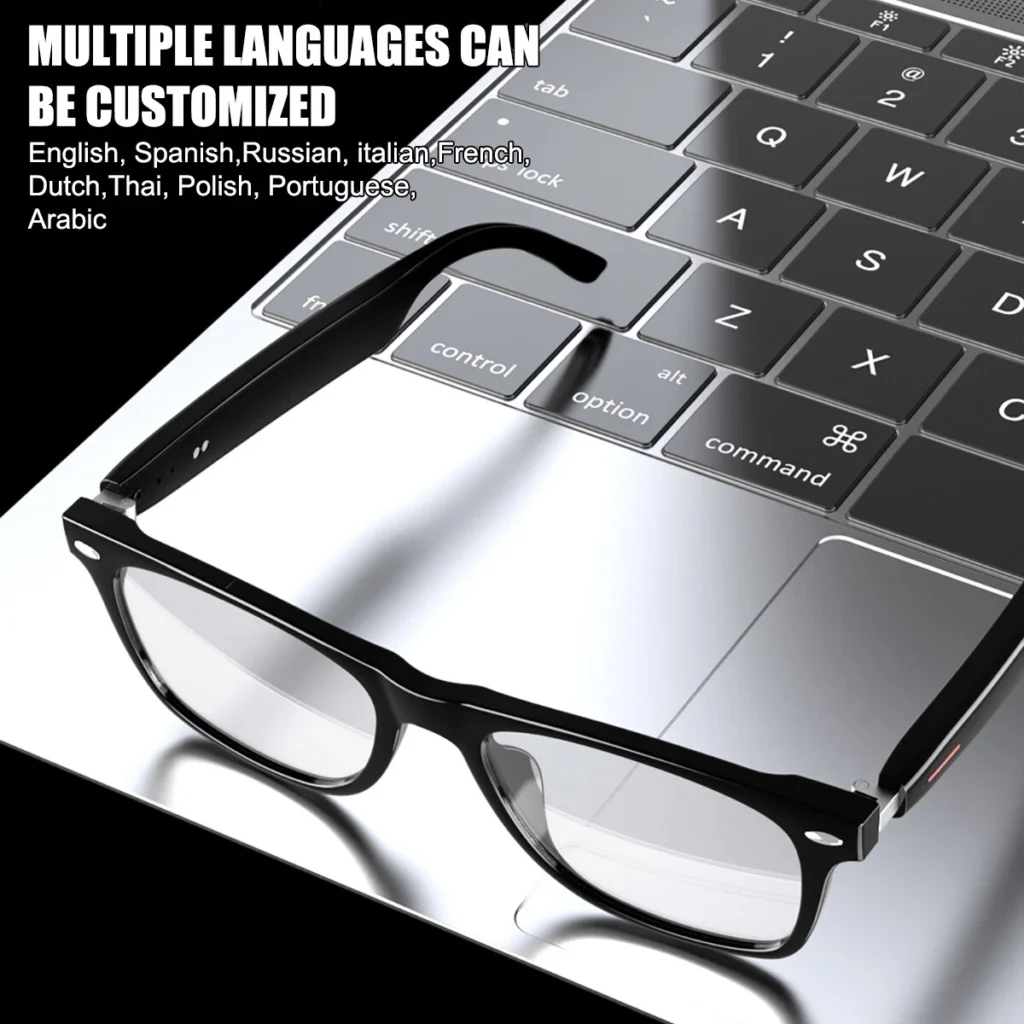 Lunettes connectées Traduction IA & Audio — Communication et confort