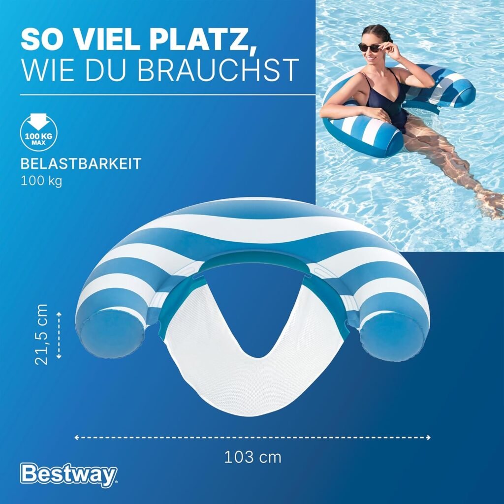 Siège Gonflable Piscine Velours Bestway – Détente Rafraîchissante