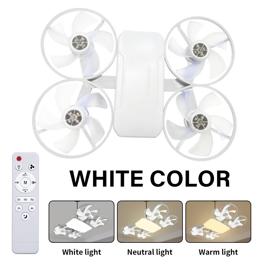 Ventilateur de Plafond Lumineux Design Drone E27 — Éclairage Intelligent