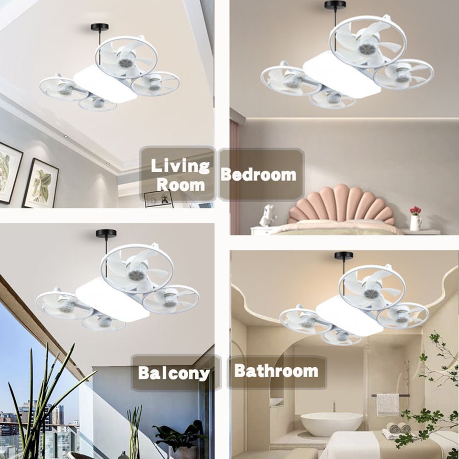 Ventilateur de Plafond Lumineux Design Drone E27 — Éclairage Intelligent