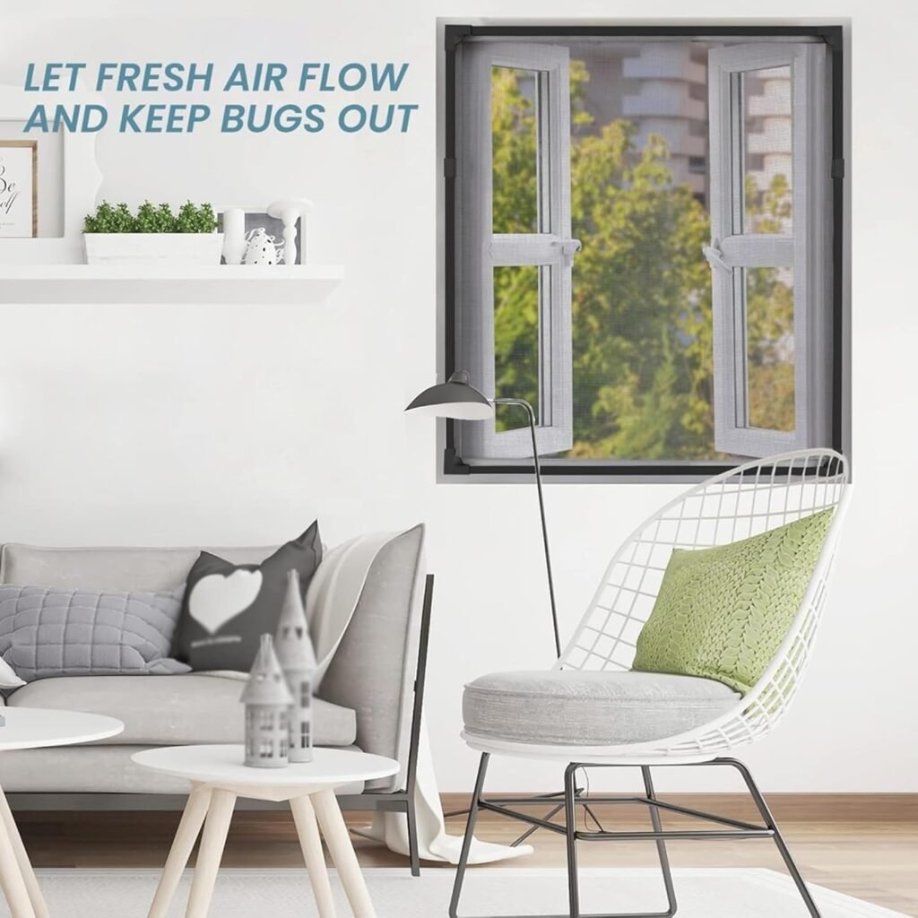 Moustiquaire Magnétique Ajustable pour Fenêtres en Maille Nano-Diamant - Protection contre les insectes et les feux