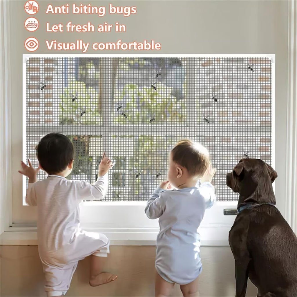 Moustiquaire Magnétique Ajustable pour Fenêtres en Maille Nano-Diamant - Protection contre les insectes et les feux