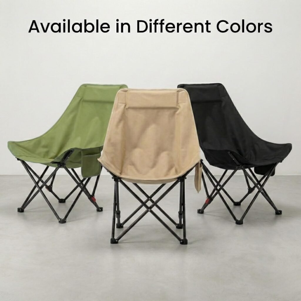 Chaise de Camping Pliante avec Dossier Réglable — Confortable