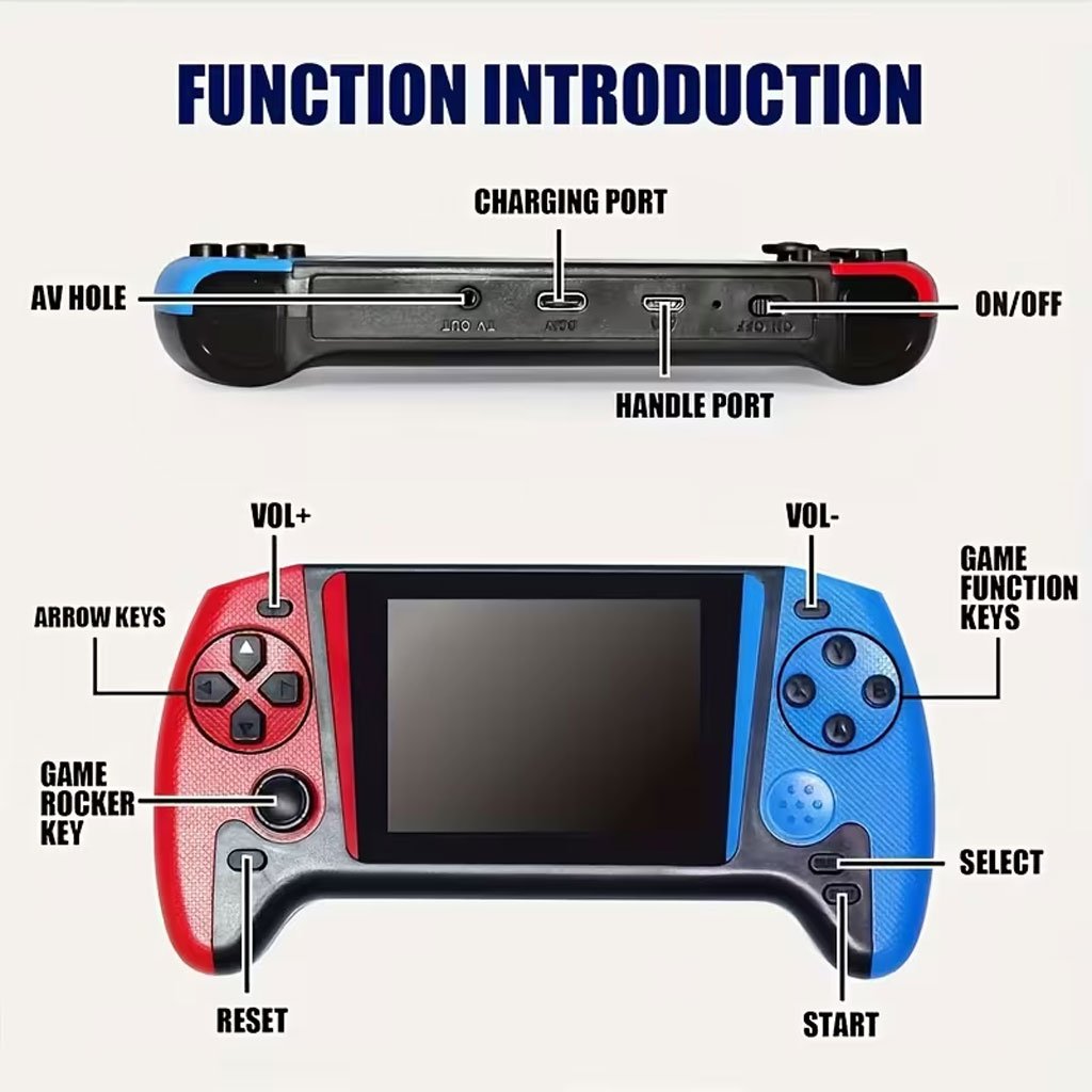 Console de Jeux Rétro Portable avec 500+ Jeux Classiques — Pour les Amateurs de Jeux Vintage