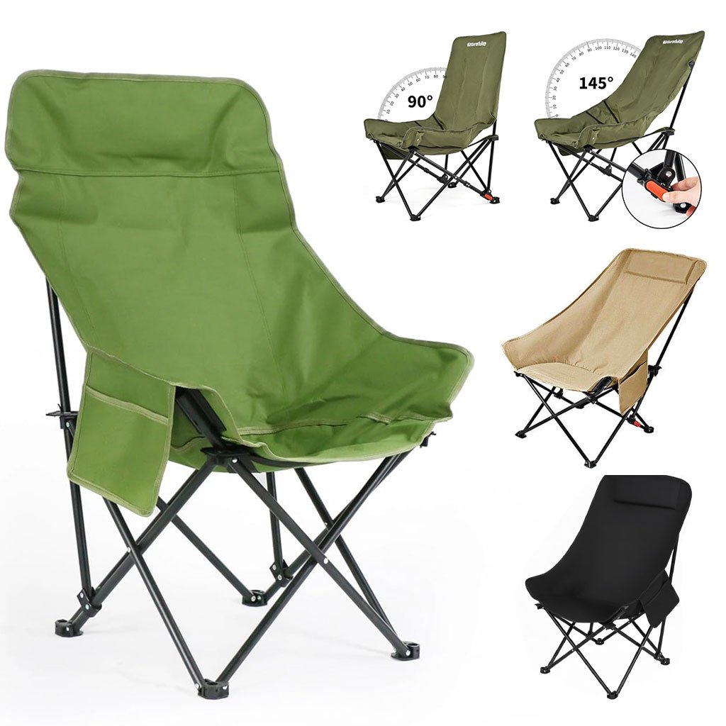 Chaise de Camping Pliante avec Dossier Réglable — Confortable