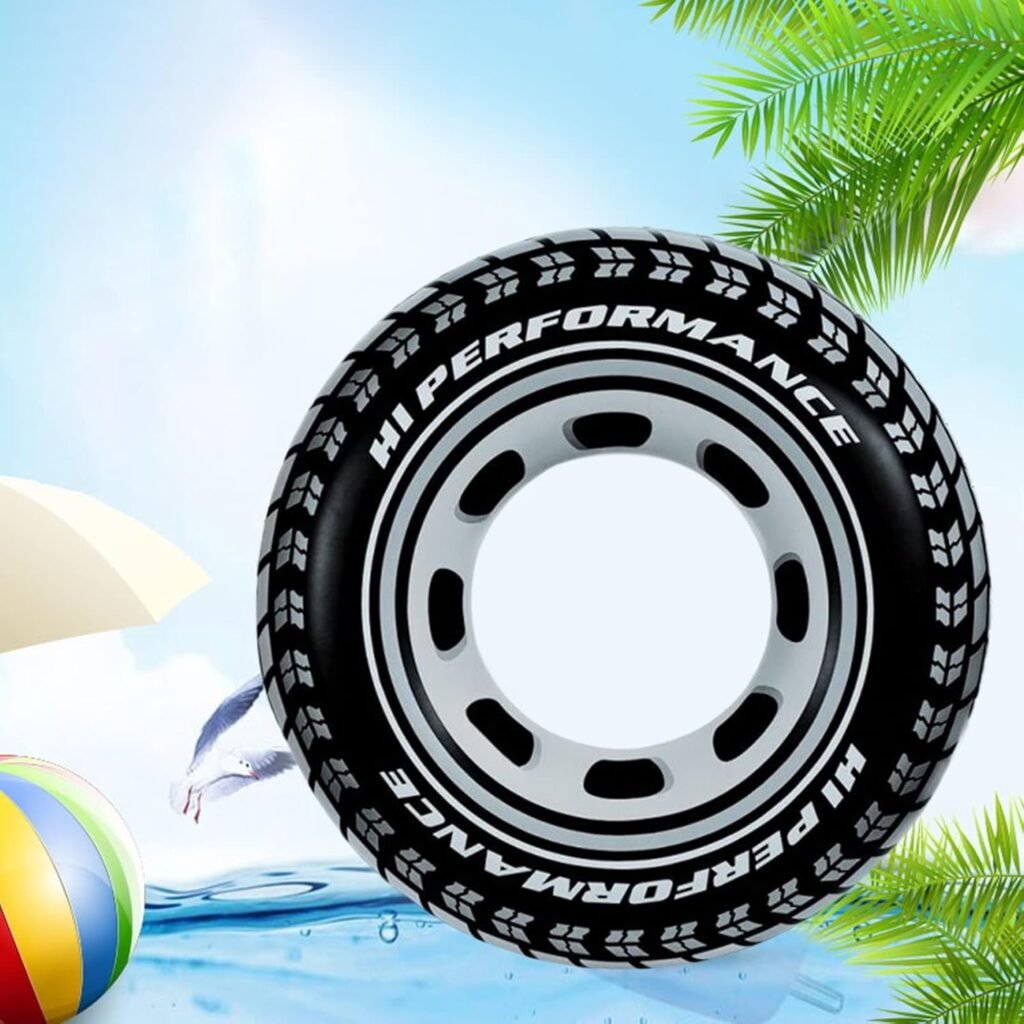 Bouée de natation adulte design pneu sport en PVC — stable et sécuritaire