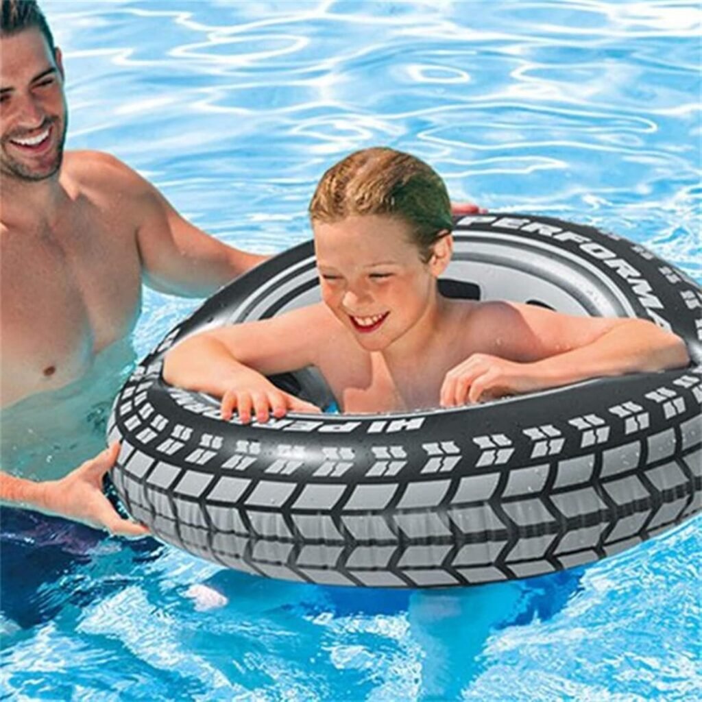 Bouée de natation adulte design pneu sport en PVC — stable et sécuritaire