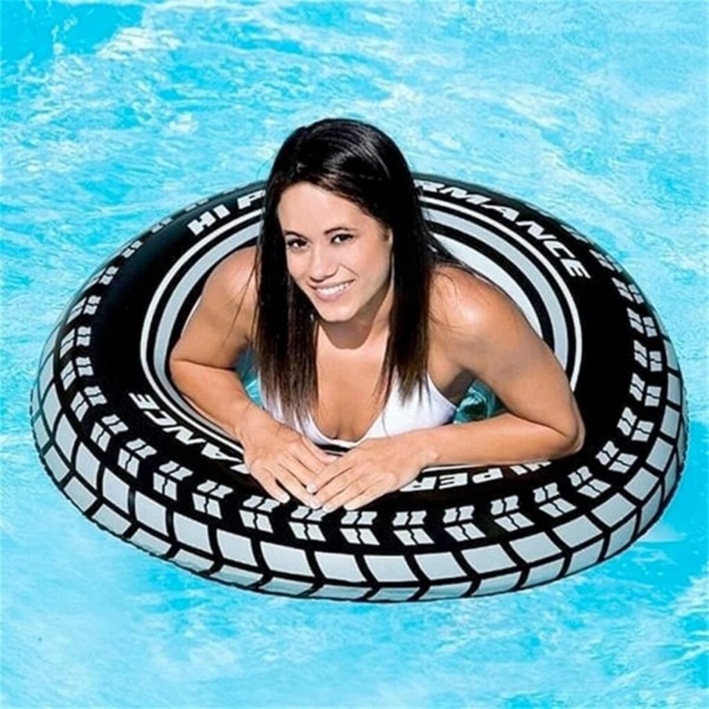 Bouée de natation adulte design pneu sport en PVC — stable et sécuritaire