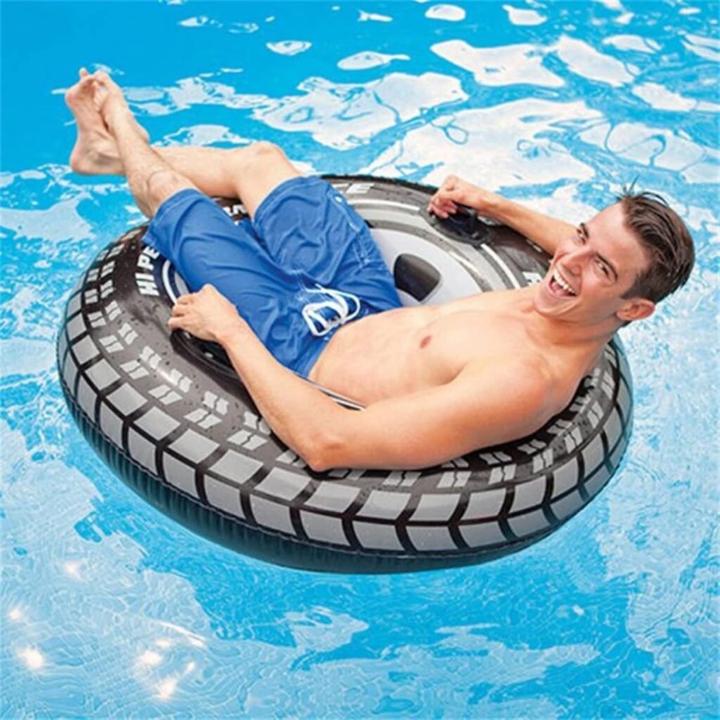 Bouée de natation adulte design pneu sport en PVC — stable et sécuritaire