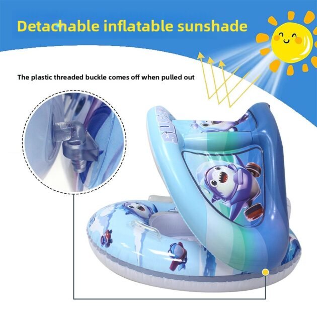 Bouée de natation gonflable pour bébé avec toit — Sécurité et divertissement