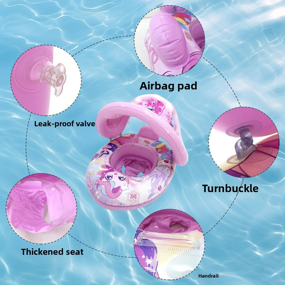 Bouée de natation gonflable pour bébé avec toit — Sécurité et divertissement