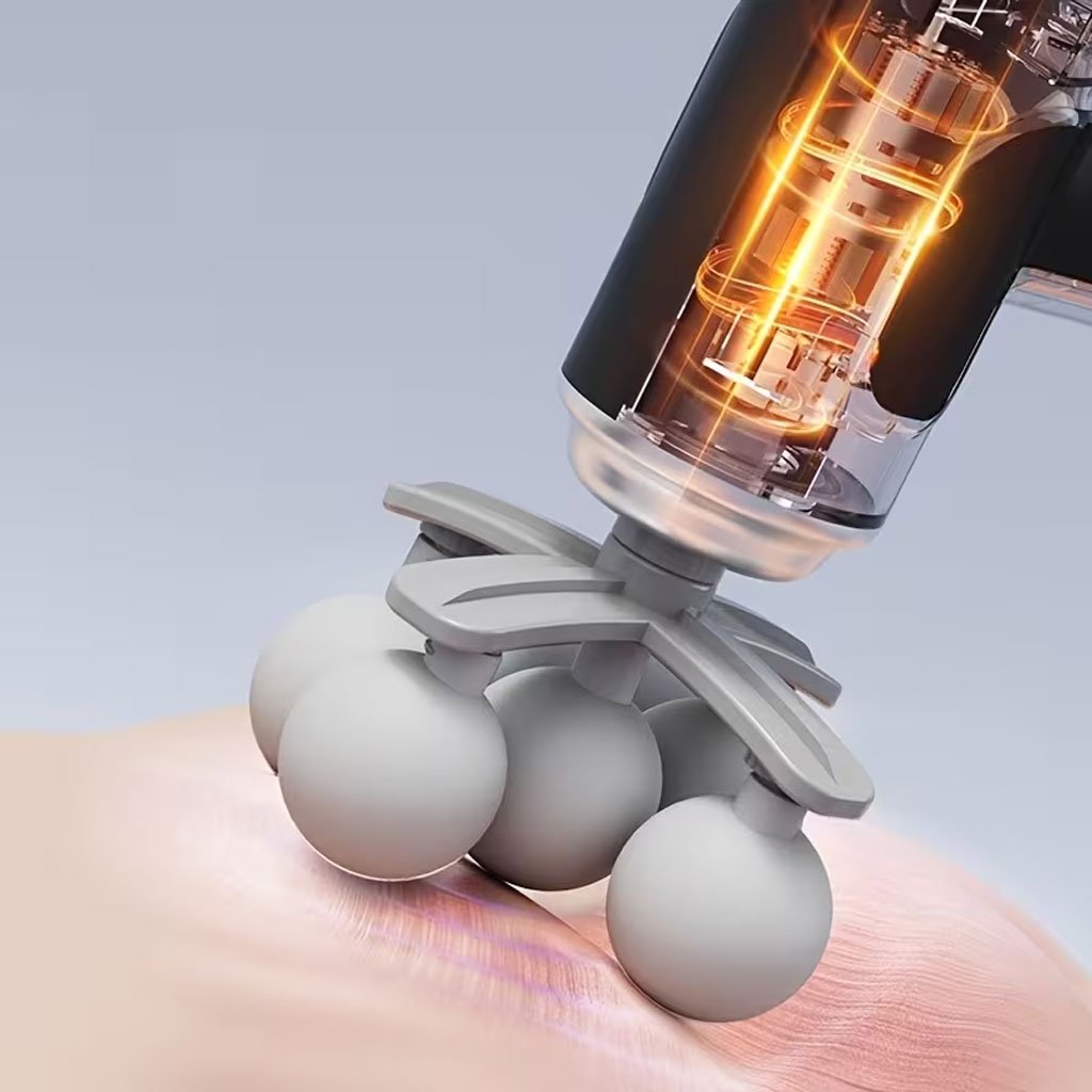 Pistolet de massage professionnel avec 9 têtes interchangeables — Relaxation totale