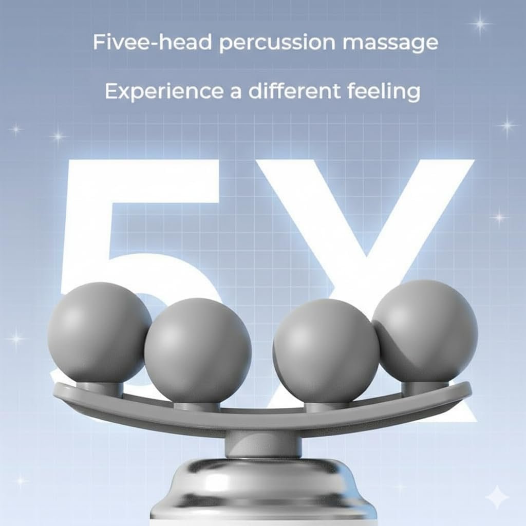 Pistolet de massage professionnel avec 9 têtes interchangeables — Relaxation totale