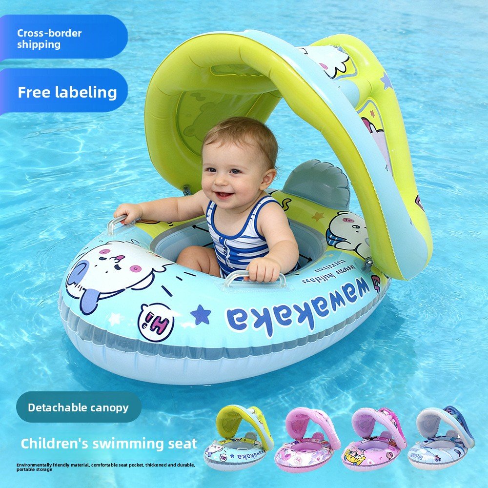 Bouée de natation gonflable pour bébé avec toit — Sécurité et divertissement
