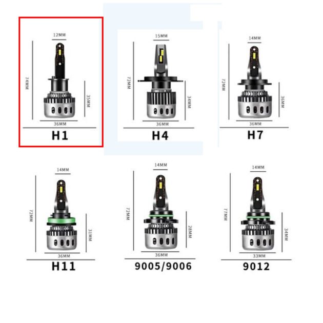 Kit Lampe de phare H1 LED 6500K — Éclairage avant pour voiture