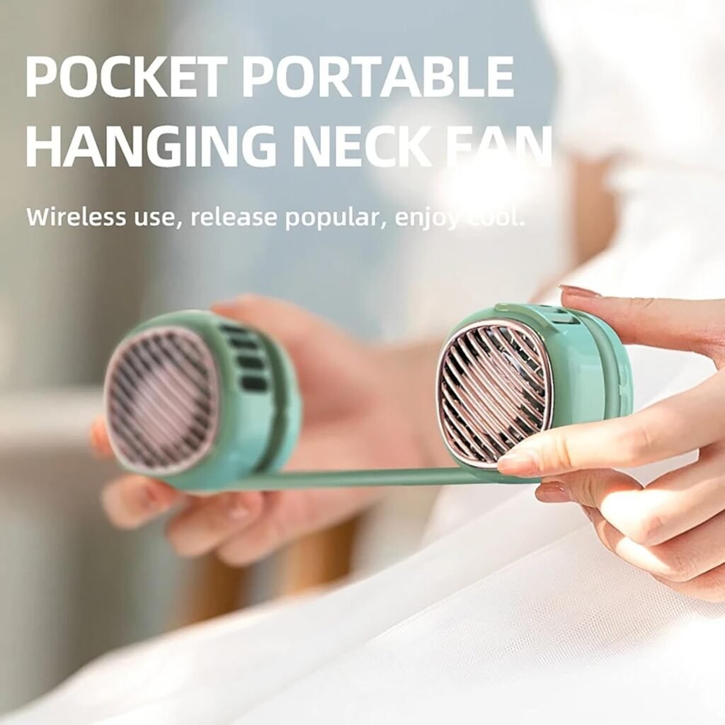 Ventilateur de Cou Portable Pliable — Rafraîchissement Instantané