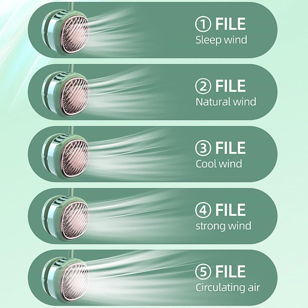 Ventilateur de Cou Portable Pliable — Rafraîchissement Instantané