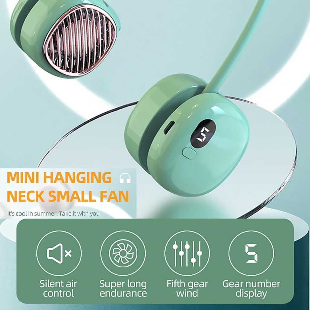 Ventilateur de Cou Portable Pliable — Rafraîchissement Instantané