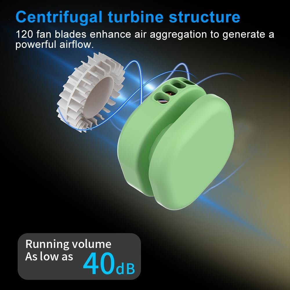 Ventilateur de Cou Portable Pliable — Rafraîchissement Instantané