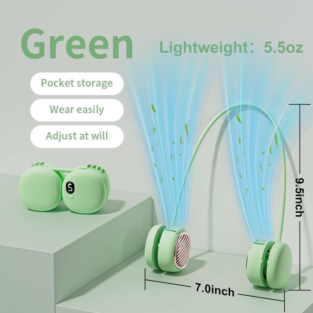 Ventilateur de Cou Portable Pliable — Rafraîchissement Instantané