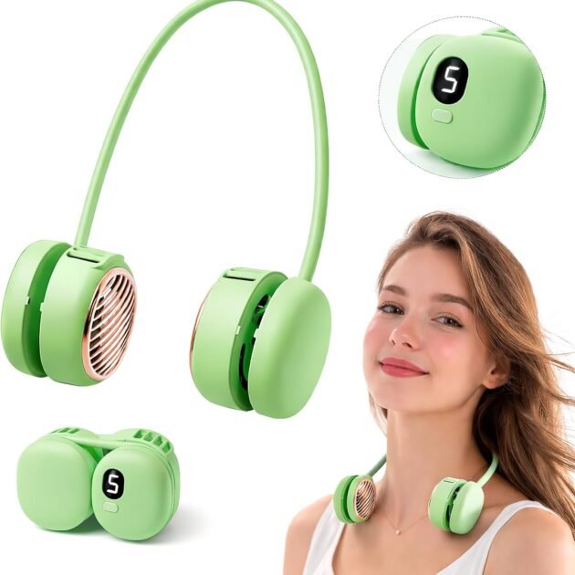 Ventilateur de Cou Portable Pliable — Rafraîchissement Instantané