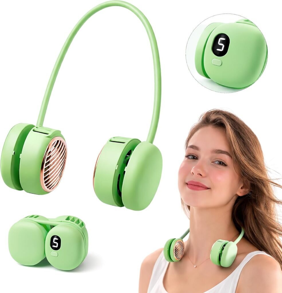 Ventilateur de Cou Portable Pliable — Rafraîchissement Instantané
