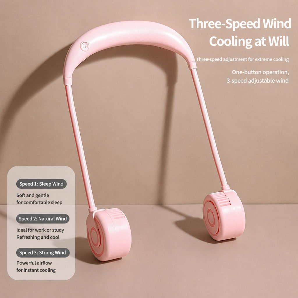 Ventilateur de cou portable rechargeable