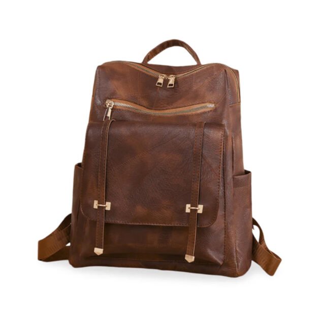 Sac à dos en cuir synthétique pour femme — Polyvalent