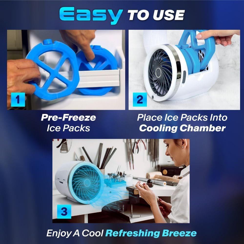Climatiseur portable à glace — Rafraîchissement instantané