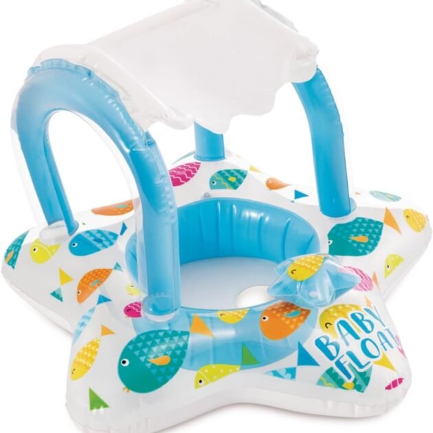 Bouée siège gonflable pour bébé avec parasol anti-UV — Sécurité et plaisir