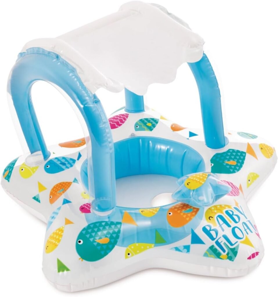 Bouée siège gonflable pour bébé avec parasol anti-UV — Sécurité et plaisir