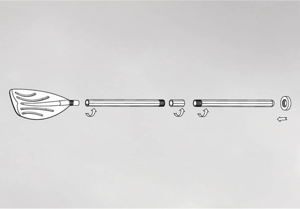 Paire de Rames Intex 122 cm en PVC — pour Kayak et Bateau