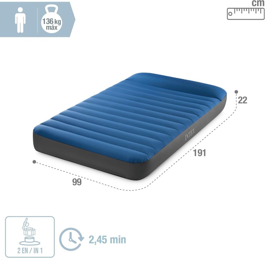 Matelas de camping Intex Twin Technologie Fiber-Tech — Confort et soutien