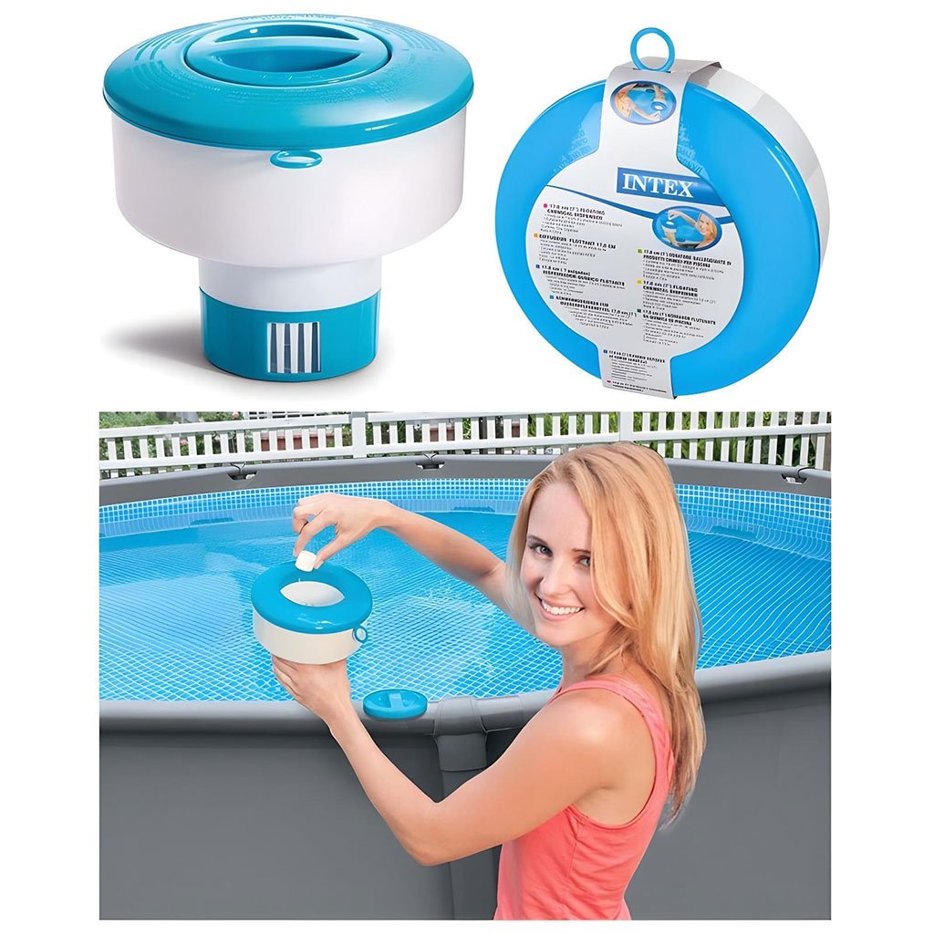 Diffuseur de chlore flottant Intex 7 pouces — pour piscines et spa