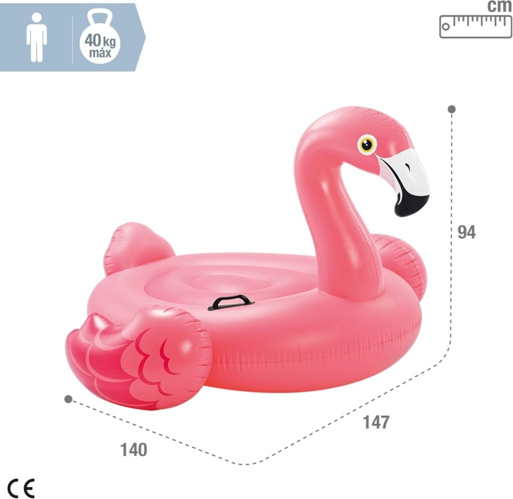 Bouée géante gonflable flamant rose — pour piscine