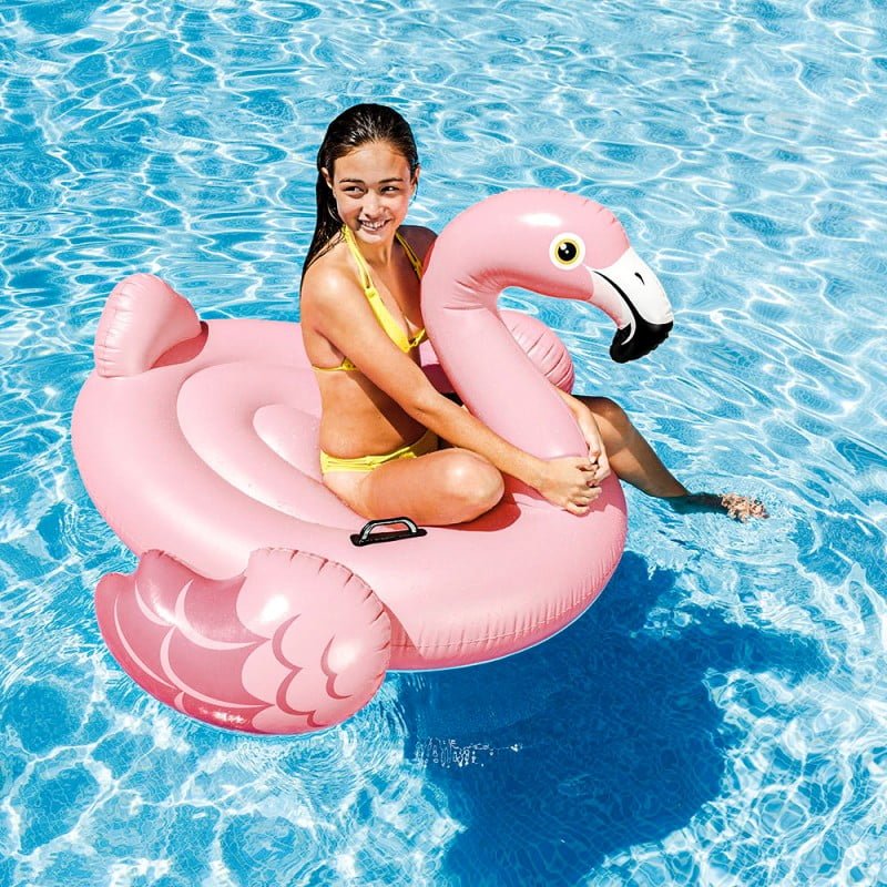 Bouée géante gonflable flamant rose — pour piscine