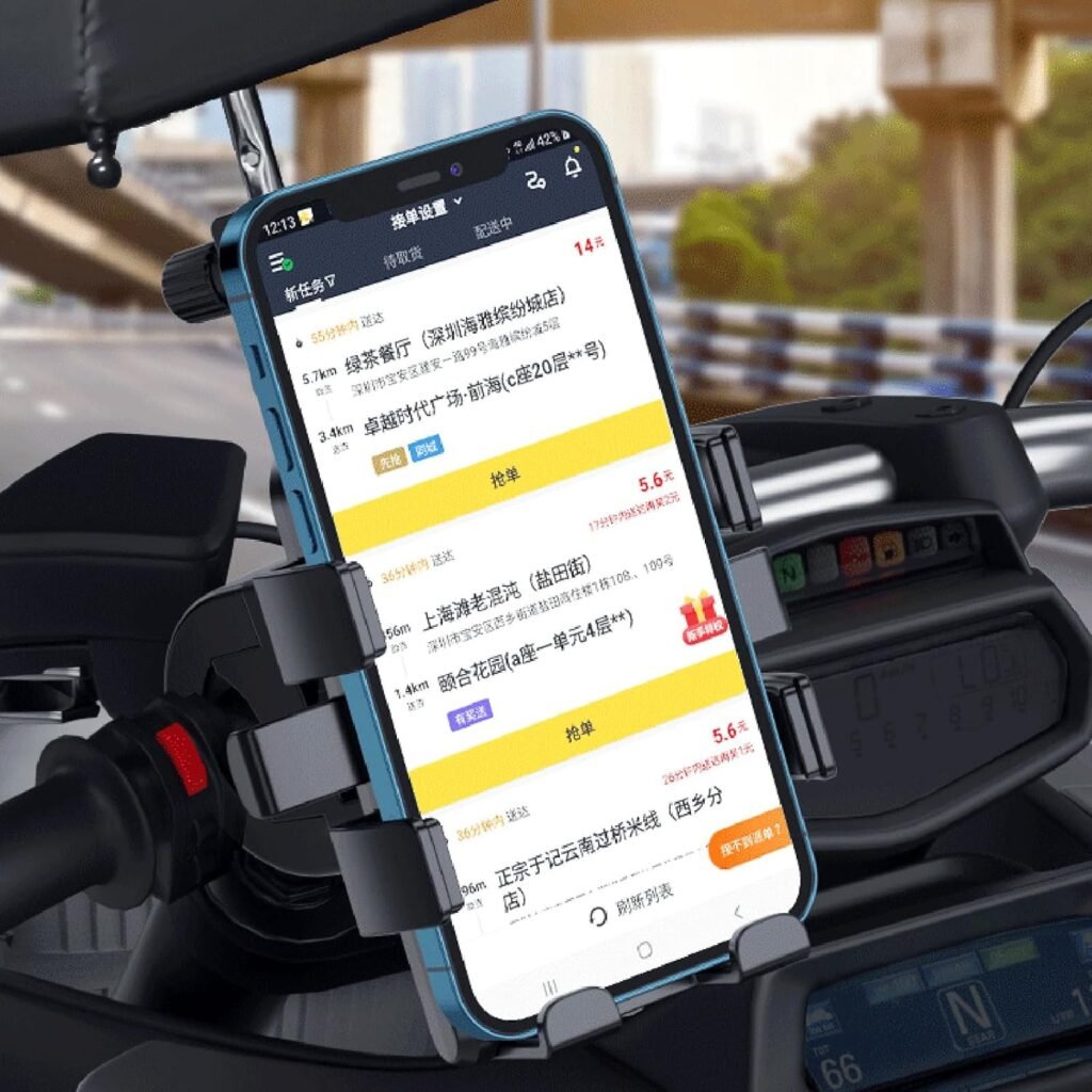Support Téléphone Moto Avec Parapluie — Protection Pluie et Soleil