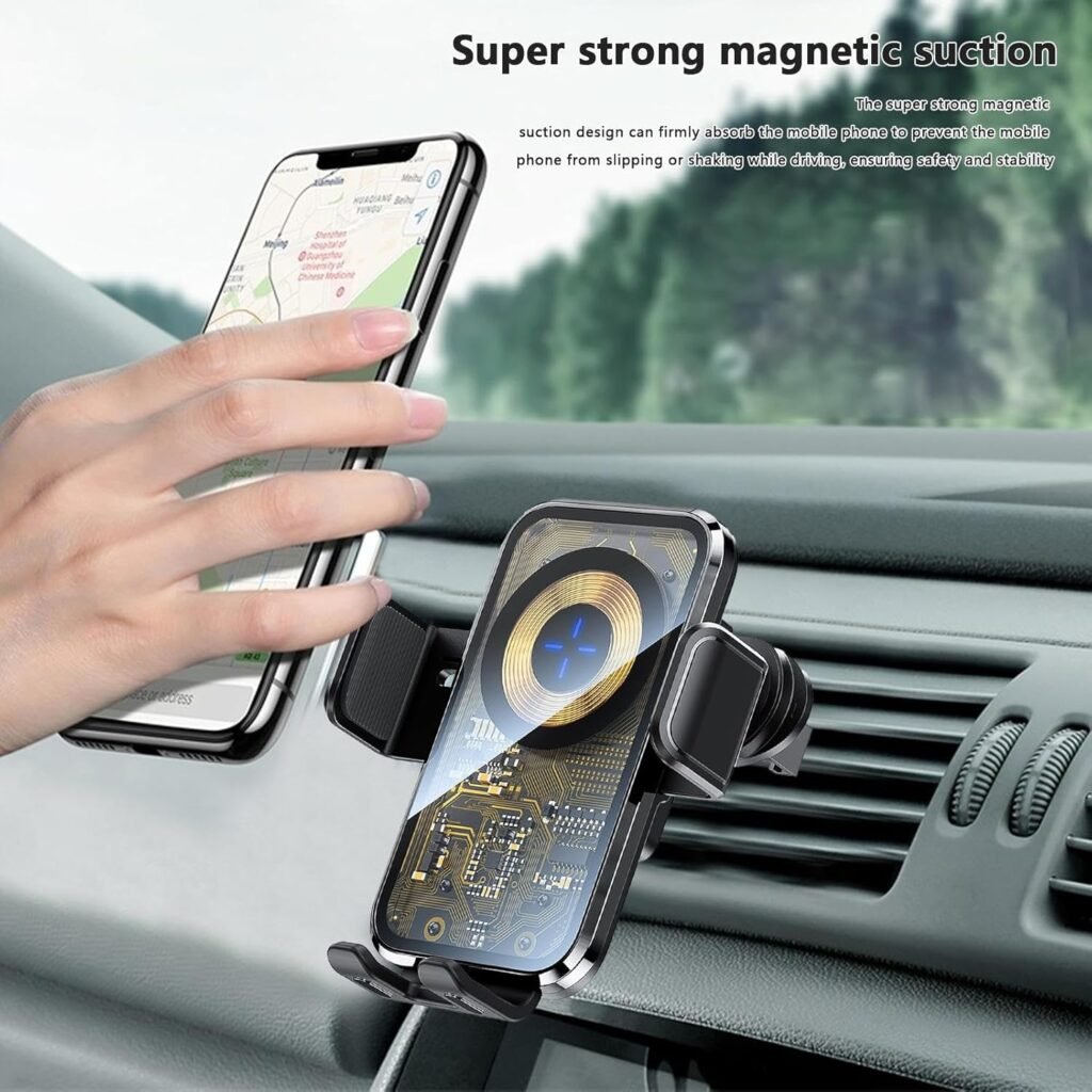 Support Auto Chargeur Sans Fil Qi 15W — Chargez votre téléphone en toute sécurité