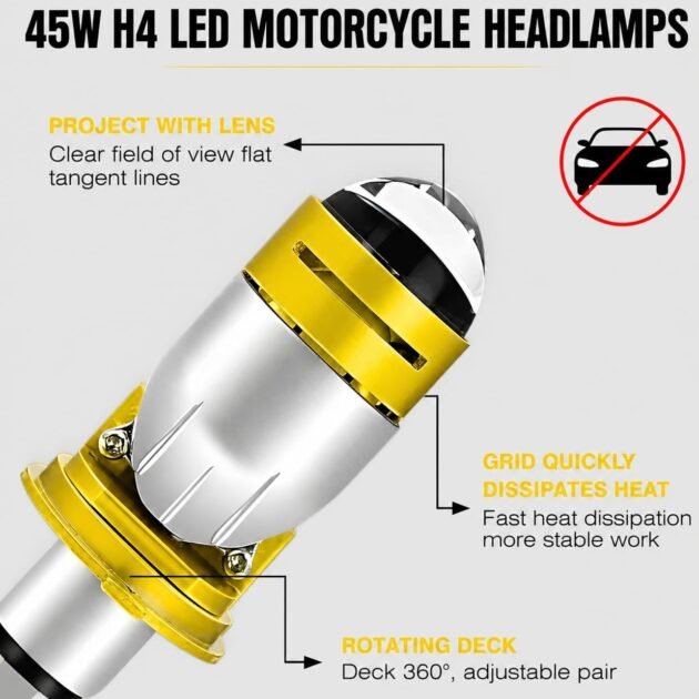 Ampoule LED H4 Moto 42W — Éclairage Ultra-Puissant