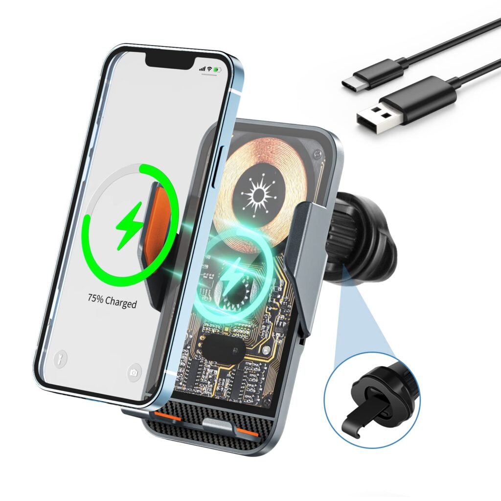 Support Auto Chargeur Sans Fil Qi 15W — Chargez votre téléphone en toute sécurité